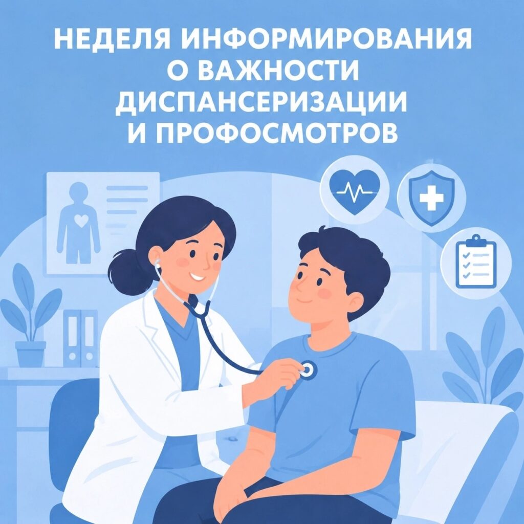 С 19 по 25 октября — Неделя информирования о важности диспансеризации и профилактических осмотров